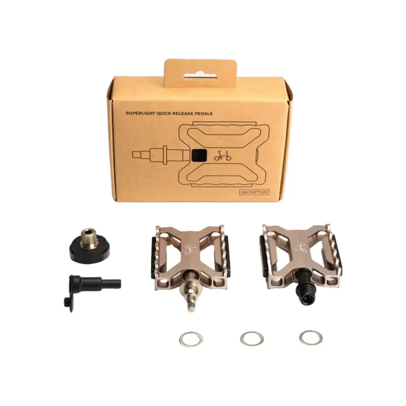 Balfes Bikes Brompton Superlight Quick Release Pedals in Silver | Free postage over £30, £10 off first order, price match & 0% finance.