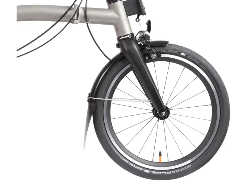 Brompton T Line 4-Speed Folding Bike 2027 in Blasted Titanium-6