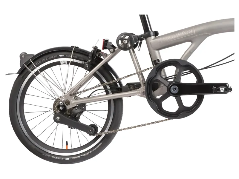 Brompton T Line 4-Speed Folding Bike 2027 in Blasted Titanium-5