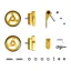 Brompton T Line Colour Touch Points Set in Gold