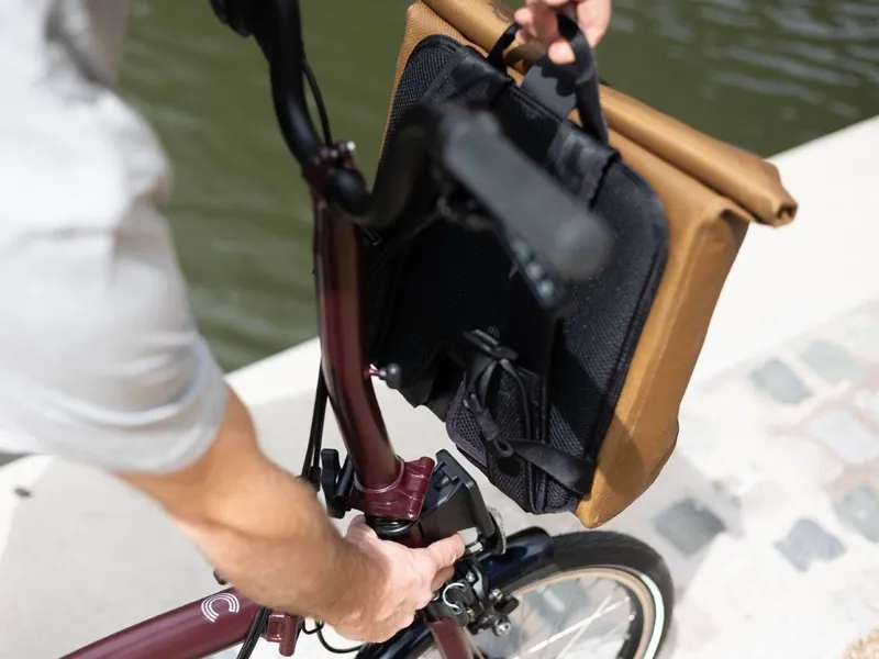 Brompton Waterproof Rolltop Small + Frame Backpack in Bronze-9
