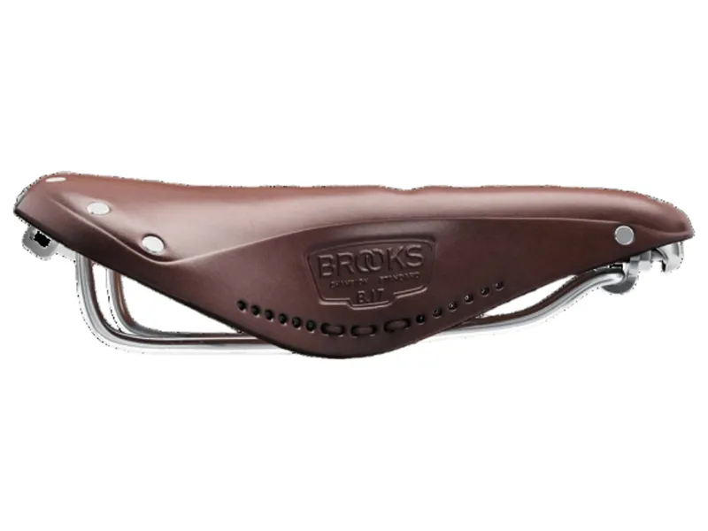 Brooks B17 Carved 175mm Chromed Steel in Brown-6