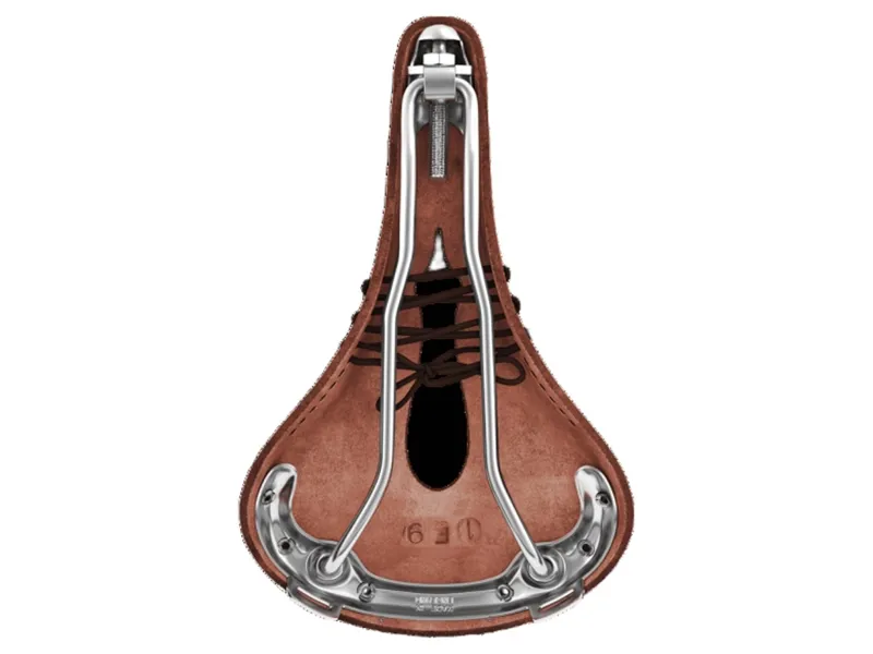 Brooks B17 Carved 175mm Chromed Steel in Brown-3