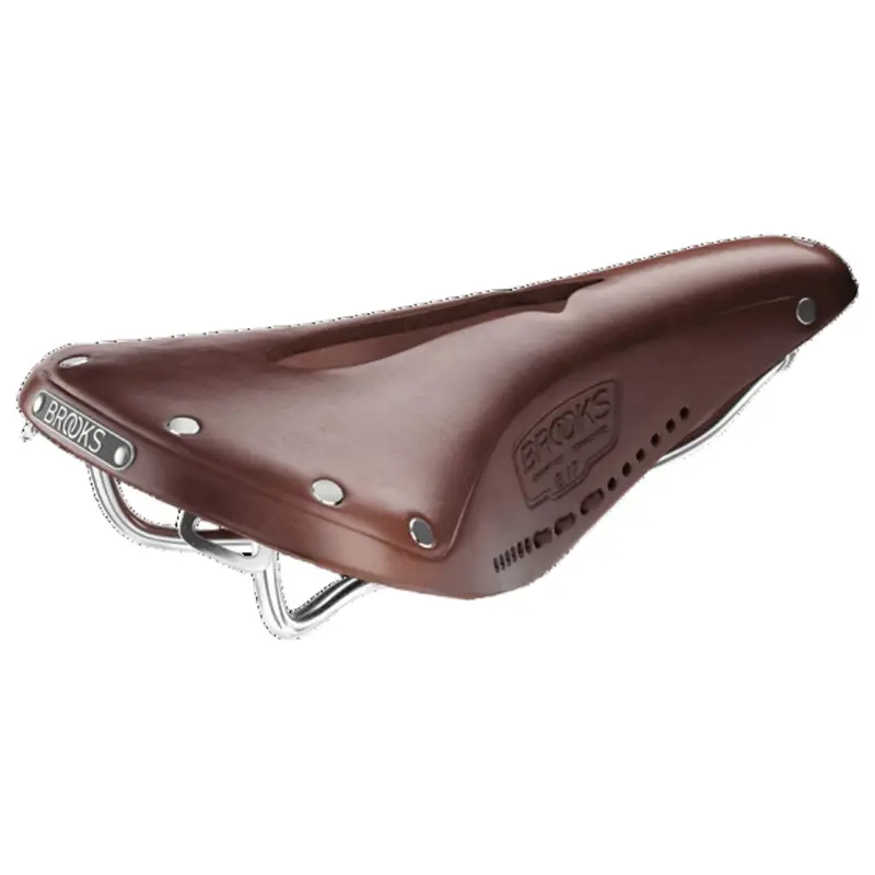 Balfes Bikes Brooks B17 Carved 175mm Chromed Steel in Brown | Free postage over £30, £10 off first order, price match & 0% finance.