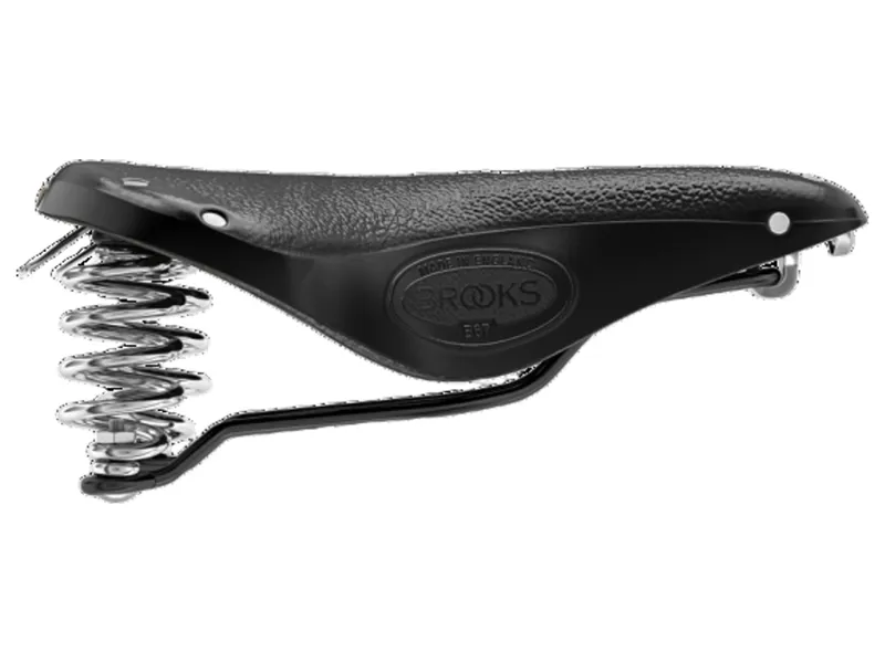 Brooks B67 Chromed Steel 205mm Saddle in Black-6