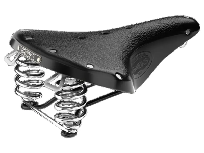 Brooks B67 Chromed Steel 205mm Saddle in Black