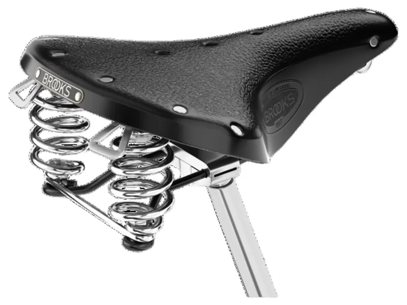 Brooks B67 Chromed Steel 205mm Saddle in Black-1