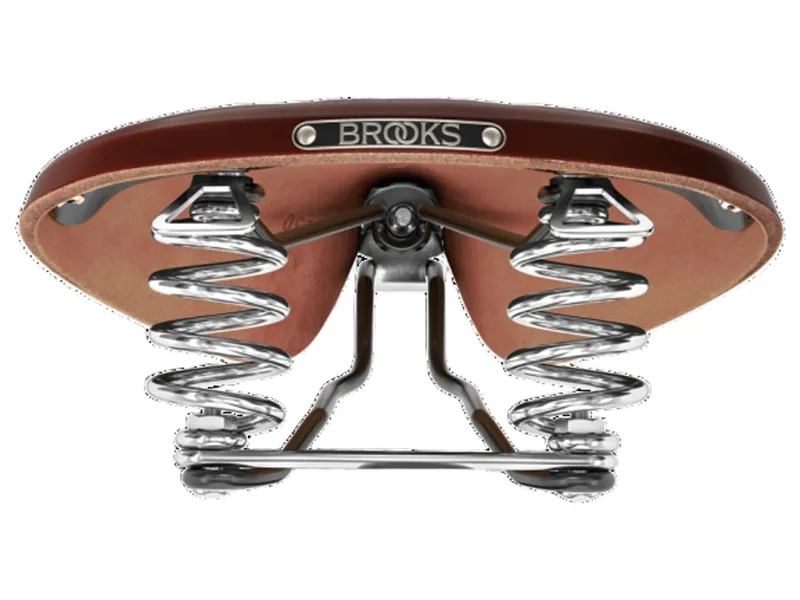 Brooks B67 Chromed Steel 205mm Saddle in Brown-4