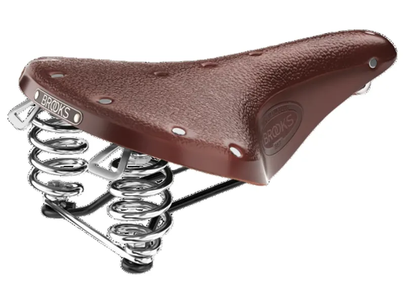 Brooks B67 Chromed Steel 205mm Saddle in Brown