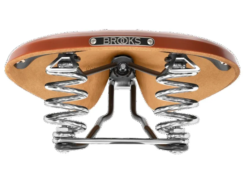 Brooks B67 Chromed Steel 205mm Saddle in Honey-4