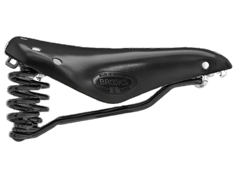 Brooks Flyer Short Steel Rail 176mm Saddle in Black-6