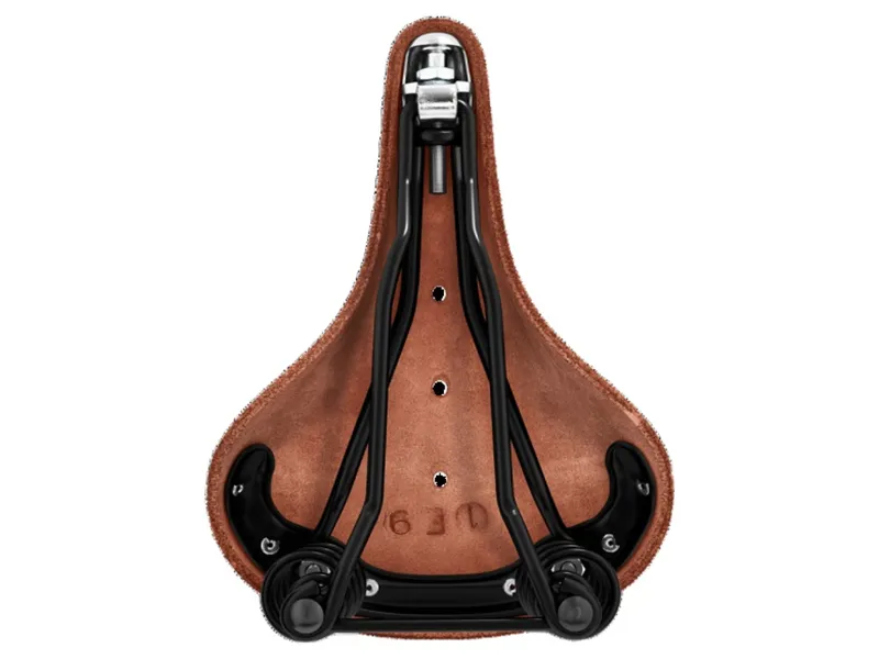 Brooks Flyer Short Steel Rail 176mm Saddle in Brown-3