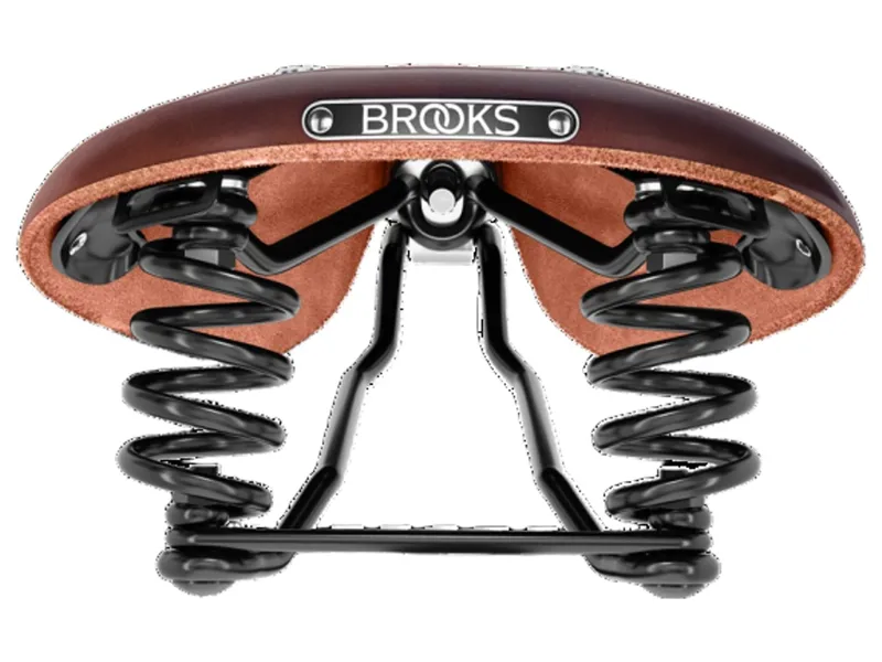 Brooks Flyer Short Steel Rail 176mm Saddle in Brown-2