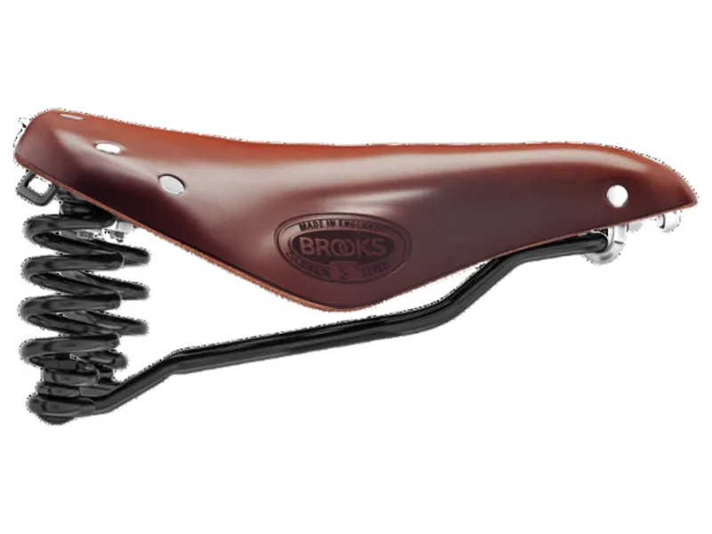 Brooks Flyer Short Steel Rail 176mm Saddle in Brown-5
