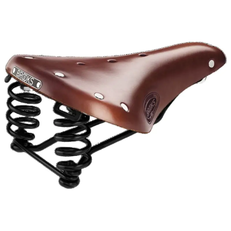 Balfes Bikes Brooks Flyer Short Steel Rail 176mm Saddle in Brown | Free postage over £30, £10 off first order, price match & 0% finance.
