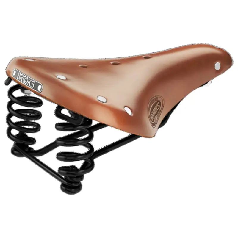 Balfes Bikes Brooks Flyer Short Steel Rail 176mm Saddle in Honey | Free postage over £30, £10 off first order, price match & 0% finance.