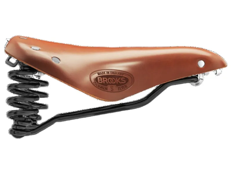 Brooks Flyer Short Steel Rail 176mm Saddle in Honey-4