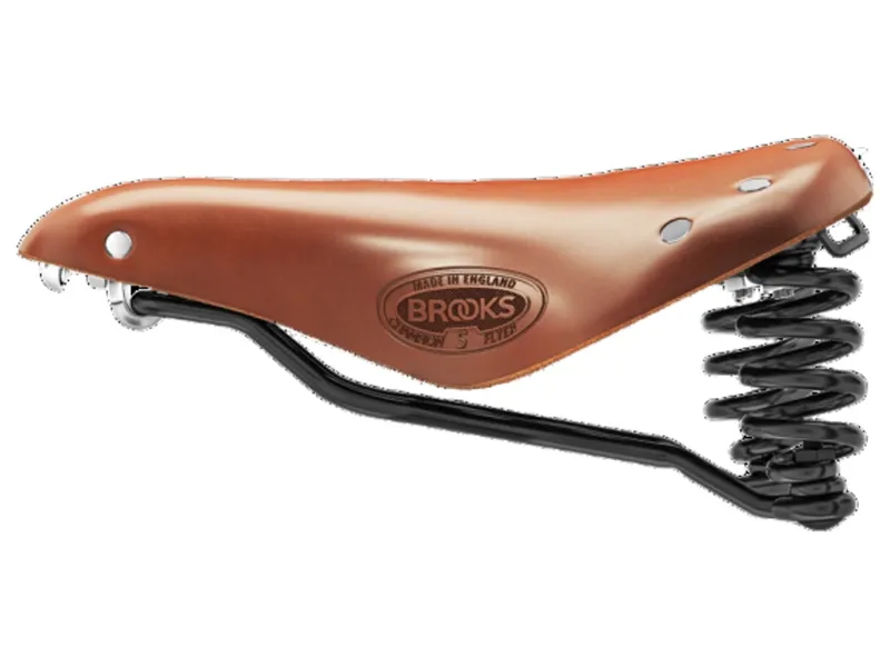Brooks Flyer Short Steel Rail 176mm Saddle in Honey-3