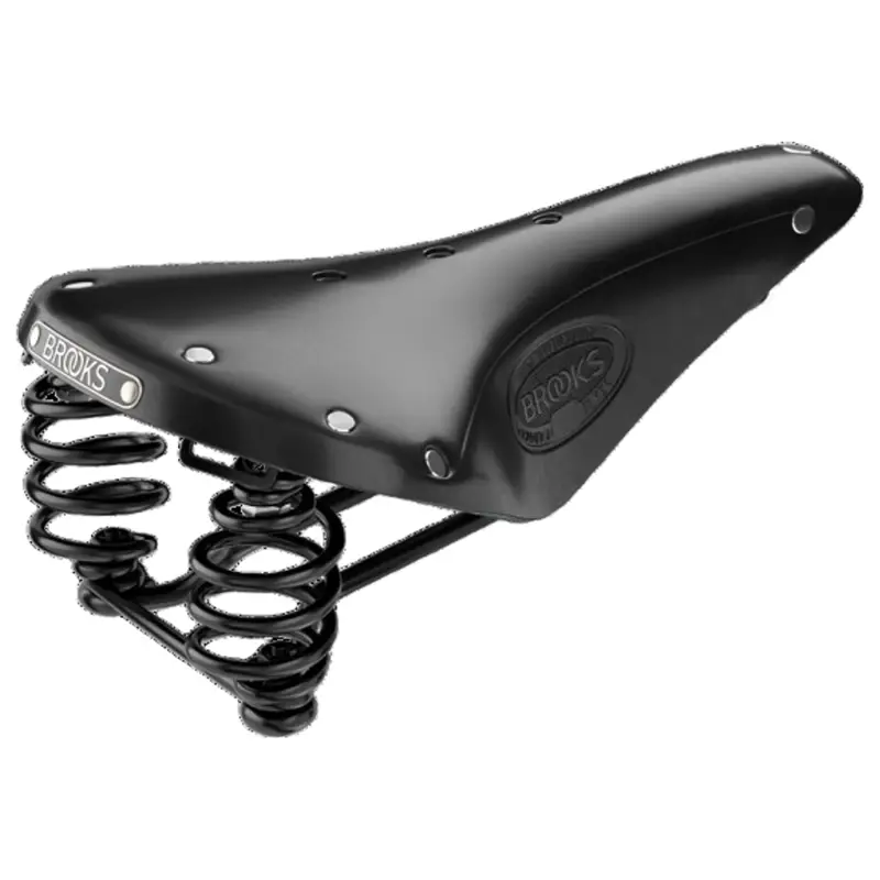 Balfes Bikes Brooks Flyer Steel Rail 175mm Saddle in Black | Free postage over £30, £10 off first order, price match & 0% finance.