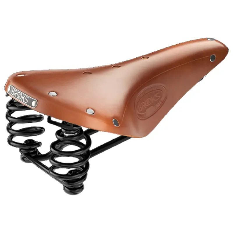 Balfes Bikes Brooks Flyer Steel Rail 175mm Saddle in Honey | Free postage over £30, £10 off first order, price match & 0% finance.