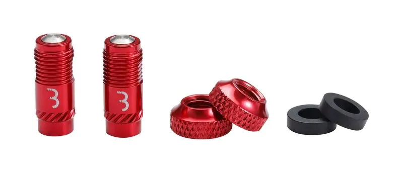 BBB BTI-165 CoreCaps Valve Caps 2pcs in Red