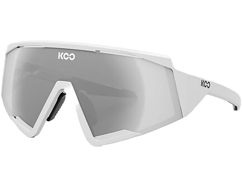 Koo Spectro Sunglasses in White/Super Silver Mirror