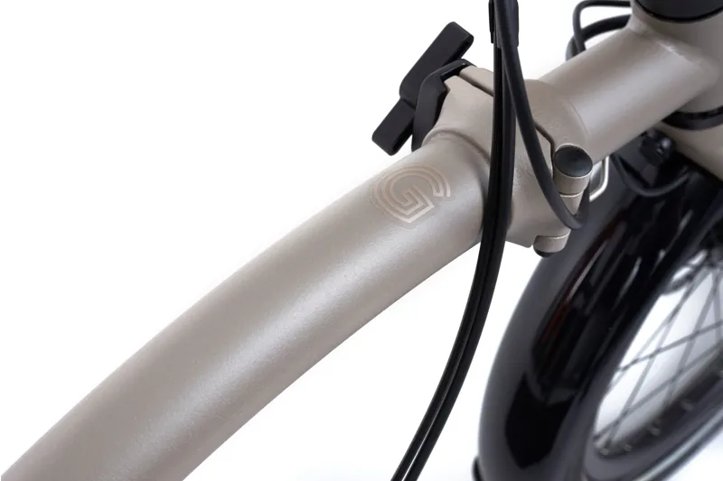 Brompton Electric G Line with Roller Frame 4 Speed Folding Bike 2026 in Traildust White-5