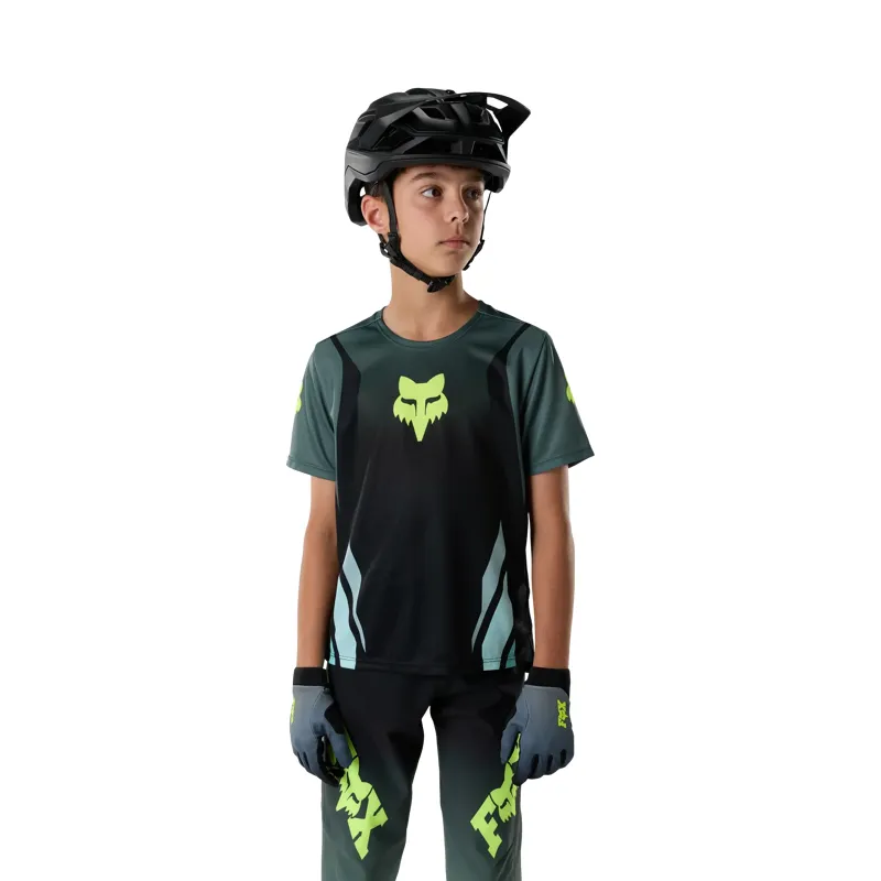 Fox Youth Ranger Short Sleeve Jersey Foundry in Sage-2