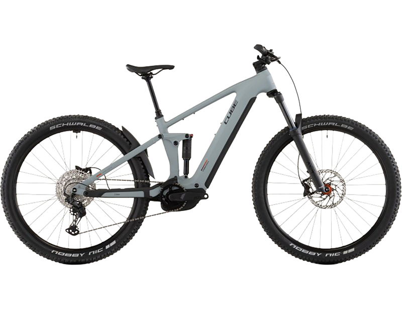 Balfes Bikes Cube Stereo Hybrid ONE44 Pro 800 Electric Full Suspension Mountain Bike 2026 in Vulcan/Orange | Free postage over £30, £10 off first order, price match & 0% finance.