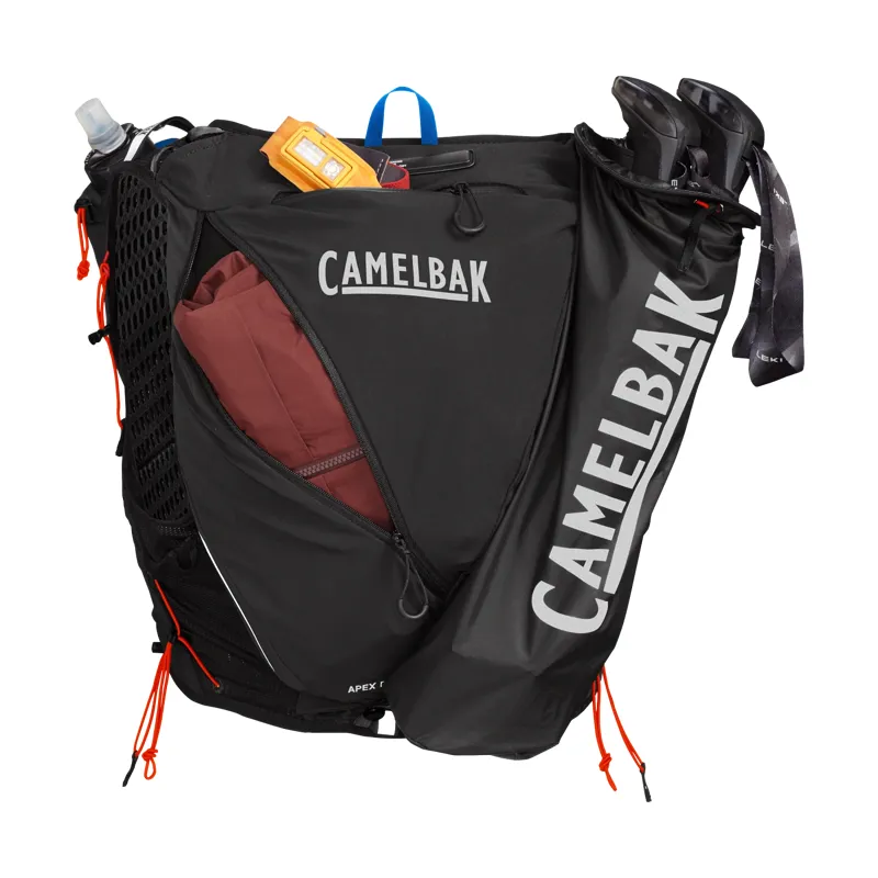 Camelbak Apex Pro Run Vest 12L with 2 17oz Quick Stow Flasks in Black-7