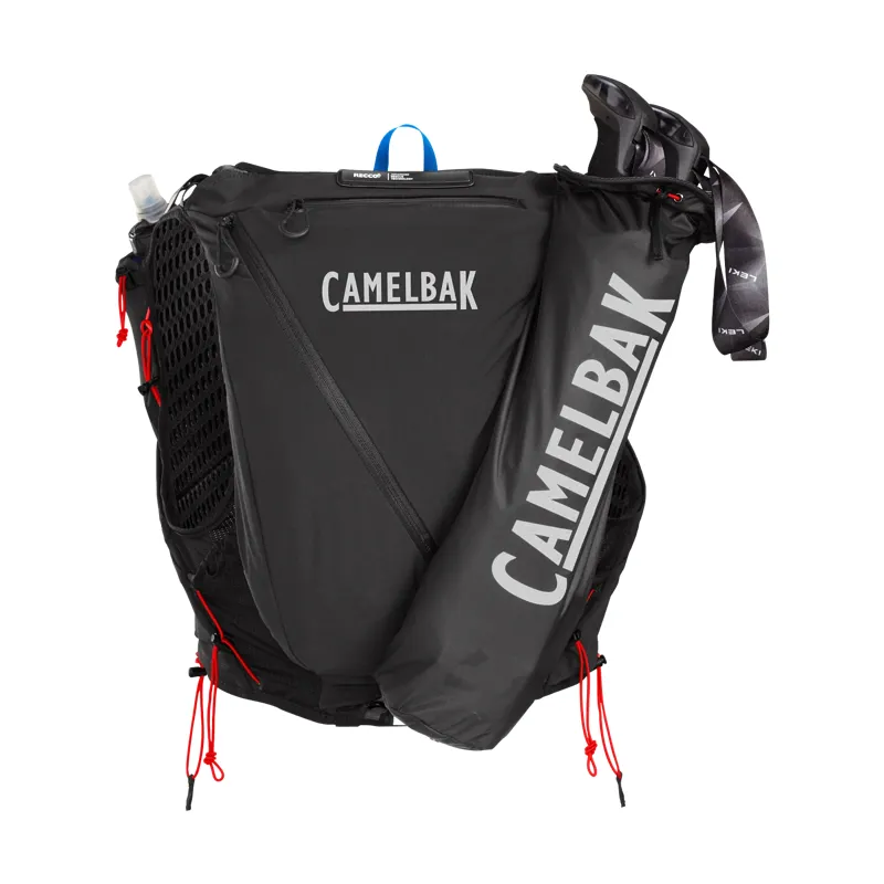 Camelbak Apex Pro Run Vest 12L with 2 17oz Quick Stow Flasks in Black-8