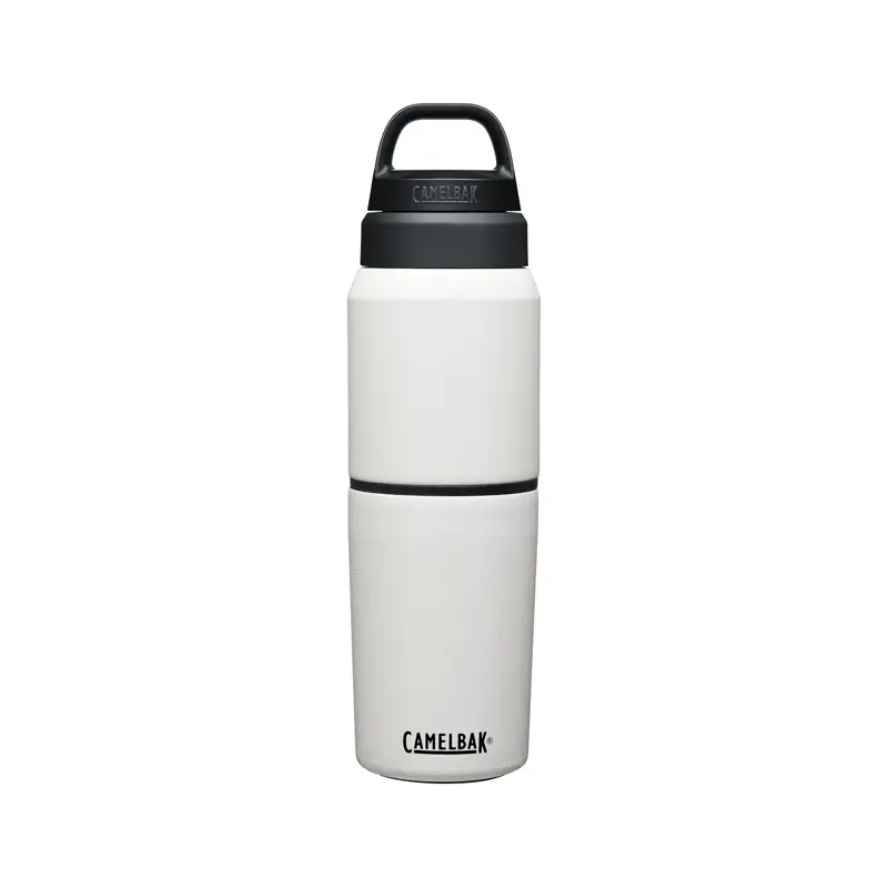 Balfes Bikes Camelbak CamelBak MultiBev SST Vacuum Stainless 500ml Bottle with 350ml Cup in White | Free postage over £30, £10 off first order, price match & 0% finance.