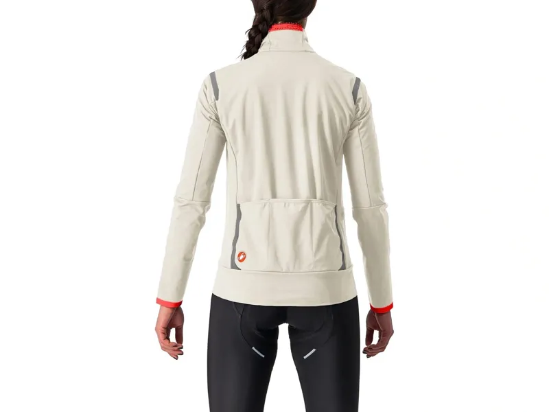 Castelli Alpha Ultimate Insulated Women's Jacket in Chalk/Red-1