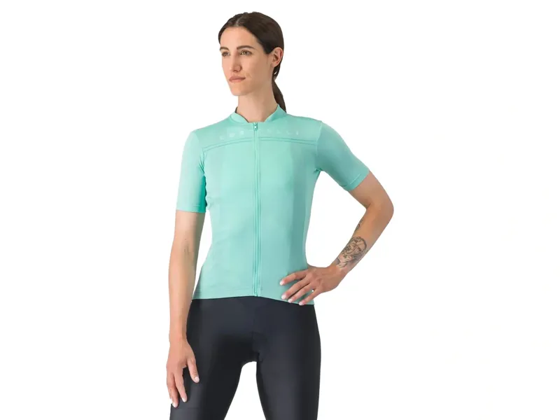 Castelli Anima 4 Women's Short Sleeve Jersey in Pool Blue