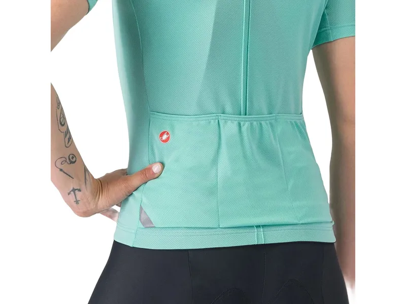Castelli Anima 4 Women's Short Sleeve Jersey in Pool Blue-4