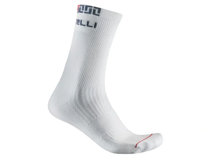 Balfes Bikes Castelli Bandito Merino 18 Socks in White | Free postage over £30, £10 off first order, price match & 0% finance.