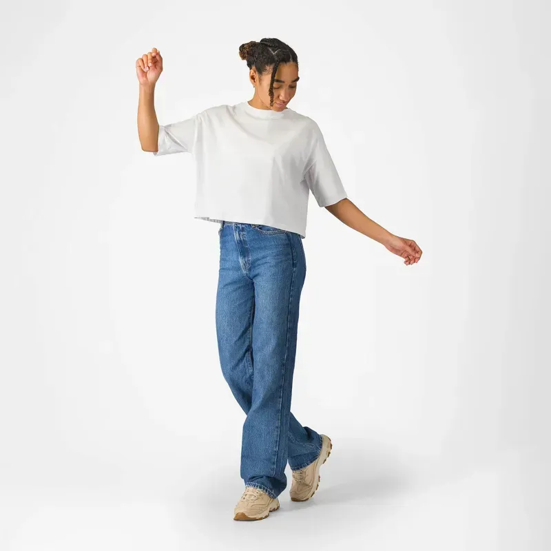 Castelli Classico Logo Women's Tee in White-2