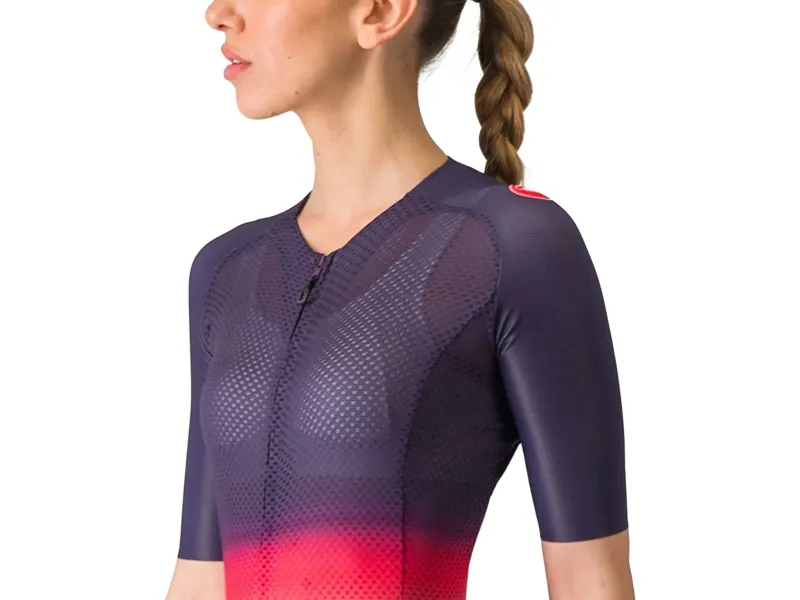 Castelli Climber's 4.0 Women's Short Sleeve Jersey in Night Shade/Pink/Orange-2