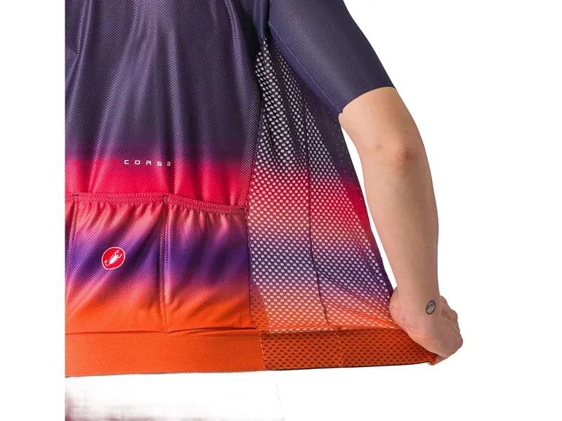 Castelli Climber's 4.0 Women's Short Sleeve Jersey in Night Shade/Pink/Orange-4