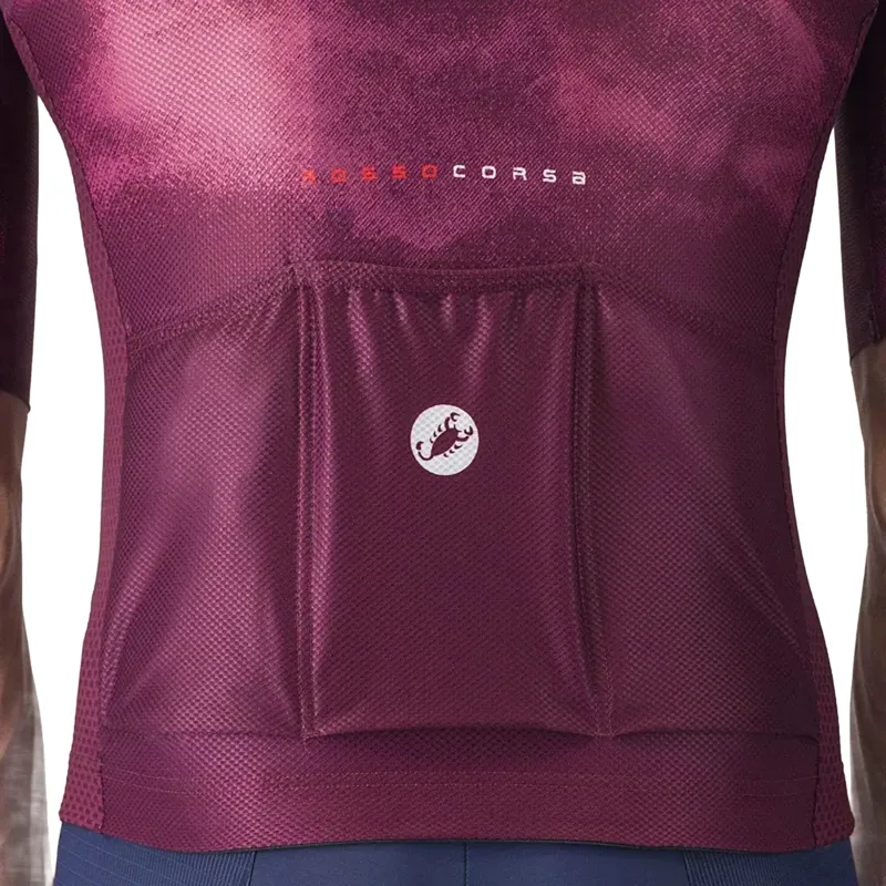 Castelli Climber's A/C Jersey in Deep Bordeaux/White-4