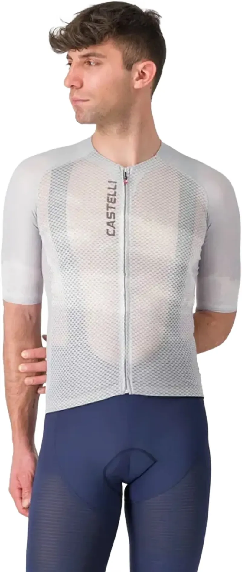 Castelli Climber's A/C Jersey in Silver Grey/Smoky Grey