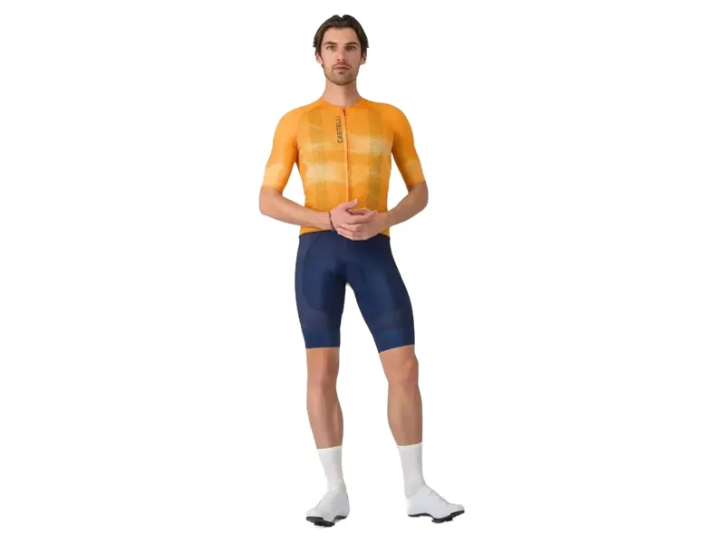 Castelli Climber's A/C Jersey in Vivid Orange/Smoky Grey