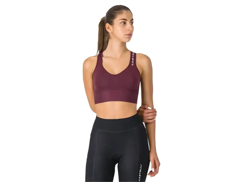 Castelli Comfort Travel Women's Crop Top in Deep Bordeaux