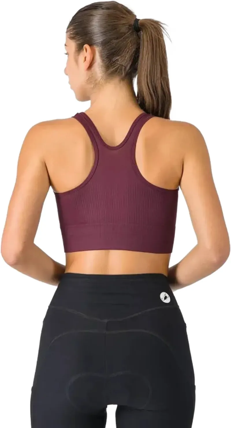 Castelli Comfort Travel Women's Crop Top in Deep Bordeaux-1