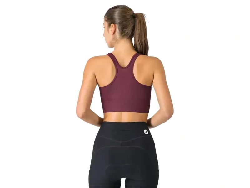 Castelli Comfort Travel Women's Crop Top in Deep Bordeaux-1
