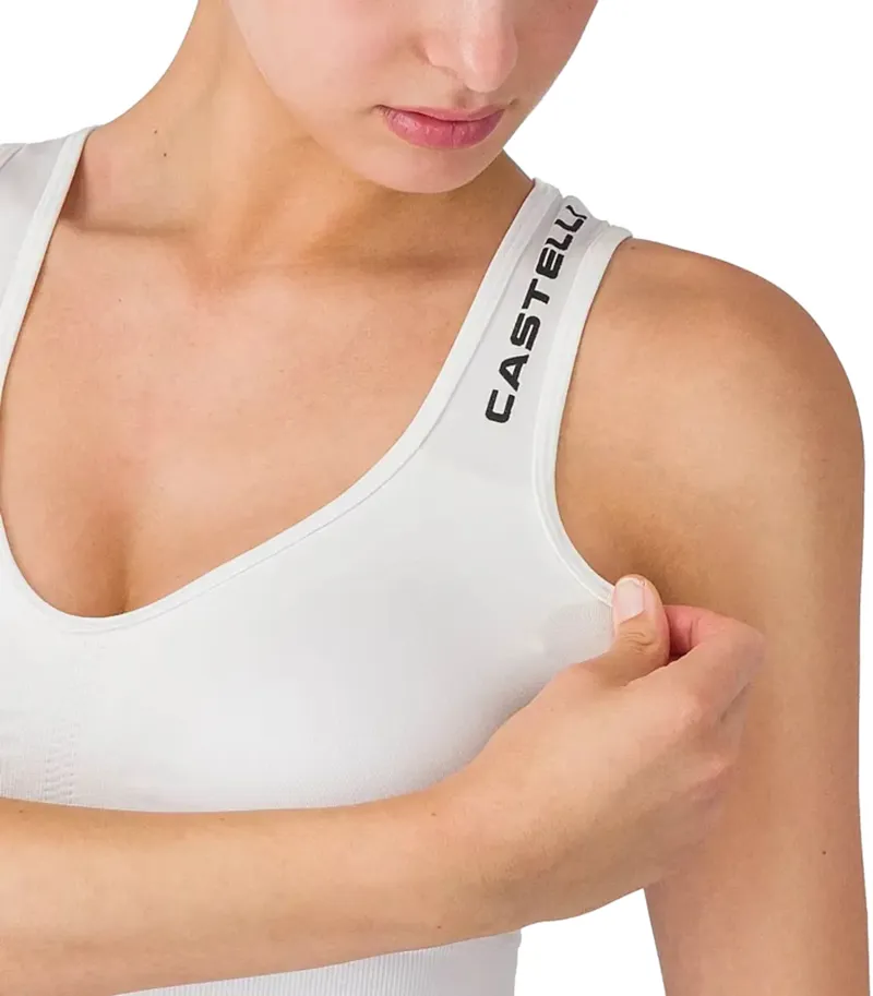 Castelli Comfort Travel Women's Crop Top in White-2