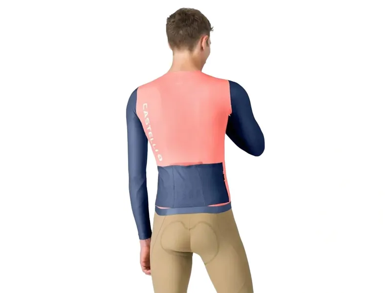 Castelli Corretto LS Jersey Large in Brilliant Pink/Belgian Blue-1