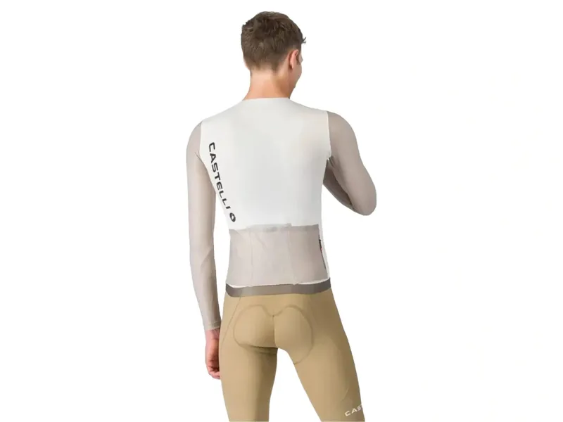 Castelli Corretto LS Jersey Large in Ivory/Clay-Black-1