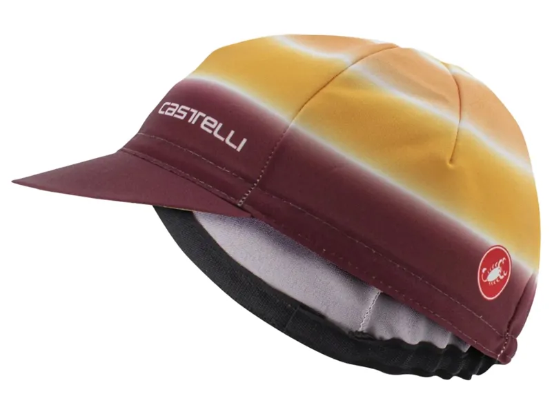 Castelli Dolce Women's Cycling Cap in Sand/Bordeaux-1