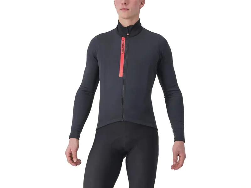 Balfes Bikes Castelli Entrata Long Sleeve Thermal Jersey in Belgian Blue/Silver Grey | Free postage over £30, £10 off first order, price match & 0% finance.